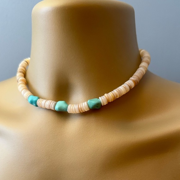 Vintage Tribal Turquoise Choker - Picture 1 of 10